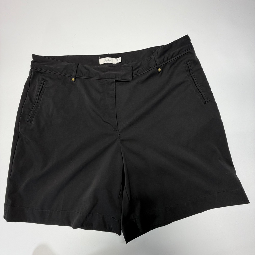 Lady Hagen Golf Shorts Womens 14‎ Black Purple Stretch Bundle - Picture 4 of 11